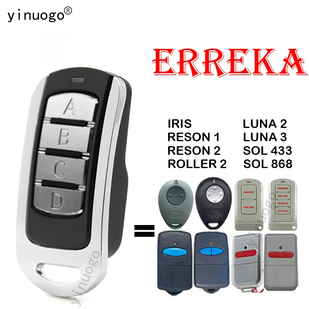 access control systems ERREKA IRIS LUNA2 LUN 3 RESON1 RESON2 SOL433 SOL868 ROLLER 2 Garage Door Remote Control Replacement ERREKA Remote Control Gate smart lock deadbolt