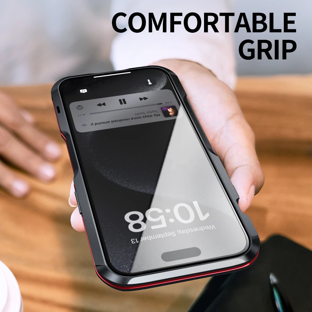 LUPHIE For iPhone 15 Plus Pro Max Shockproof Armor Metal