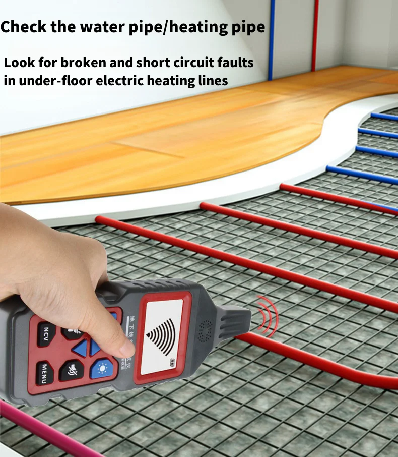 NF-826Underground cable testing, breakpoints and short circuits Fault detection of line direction in walls, breakpoints, short c