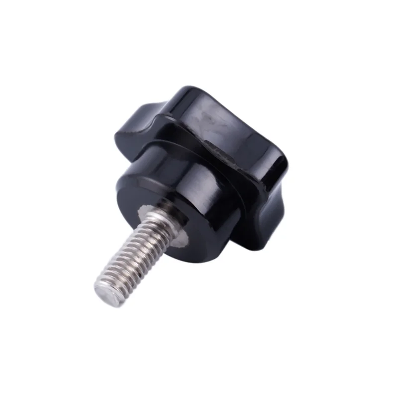 AB47-M6 X 15Mm 수나사 스타 헤드 잠금 나사 핸들 검정색 6개