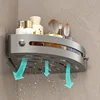 Three Layers Bathroom Nail-free Shelf Shower Corner Shelf Plastics Shampoo Shelf Shower Supply Storage Bathroom Accessories 4