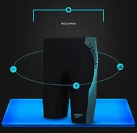 Speedo Professional Training Swim Trunks 5 Inch Quick Dry Anti Chlorine Adjustable Swimwear for Men Large Size 6