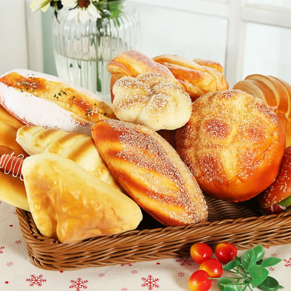 

Pu simulation bread set soft decoration model home furnishings incense bomb project model room display photography props