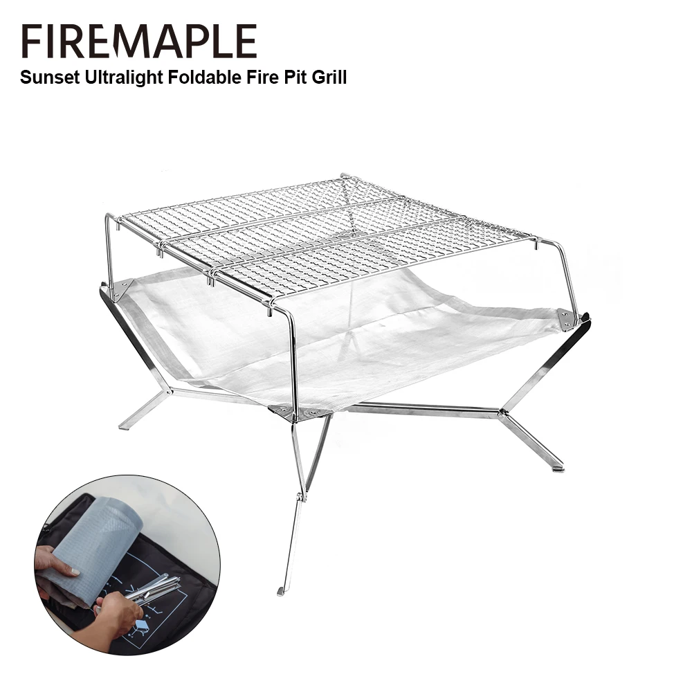 

Fire-Maple Sunset Ultralight Foldable Fire Pit Grill Bonfire Campfire Portable Wood Stove for Outdoor Camping Hiking