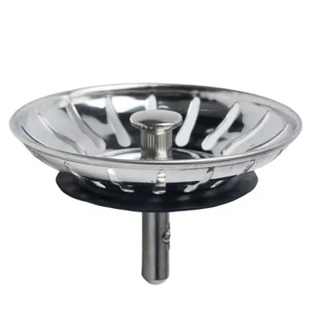 Stainless Steel Kitchen Sink Strainer Waste Drain Plug 80mm Basin Drain Stopper Bathroom Drain Sealing Sink Floor Drain Replace