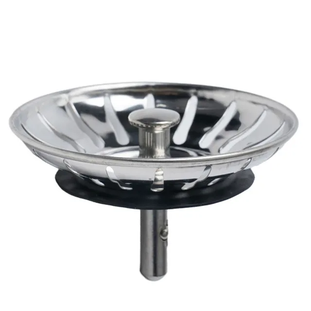 Stainless Steel Kitchen Sink Strainer Waste Drain Plug 80mm Basin Drain Stopper Bathroom Drain Sealing Sink Floor Drain Replace