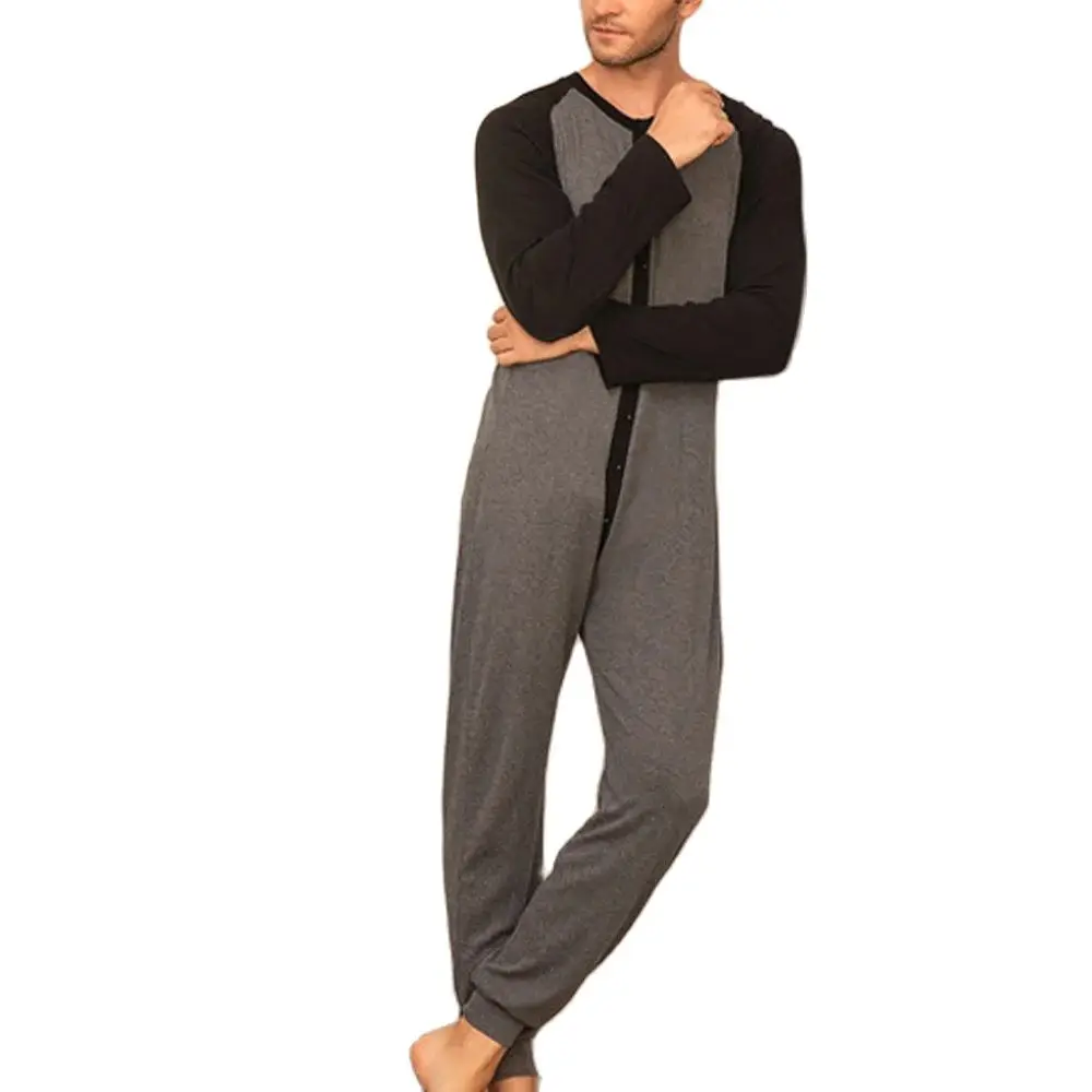 Ladiguard Sexy Patchwork Zipper Tute Uomo Maniche Lunghe Tutina Body 2024 European Fashion Home Tuta Intera Hommes