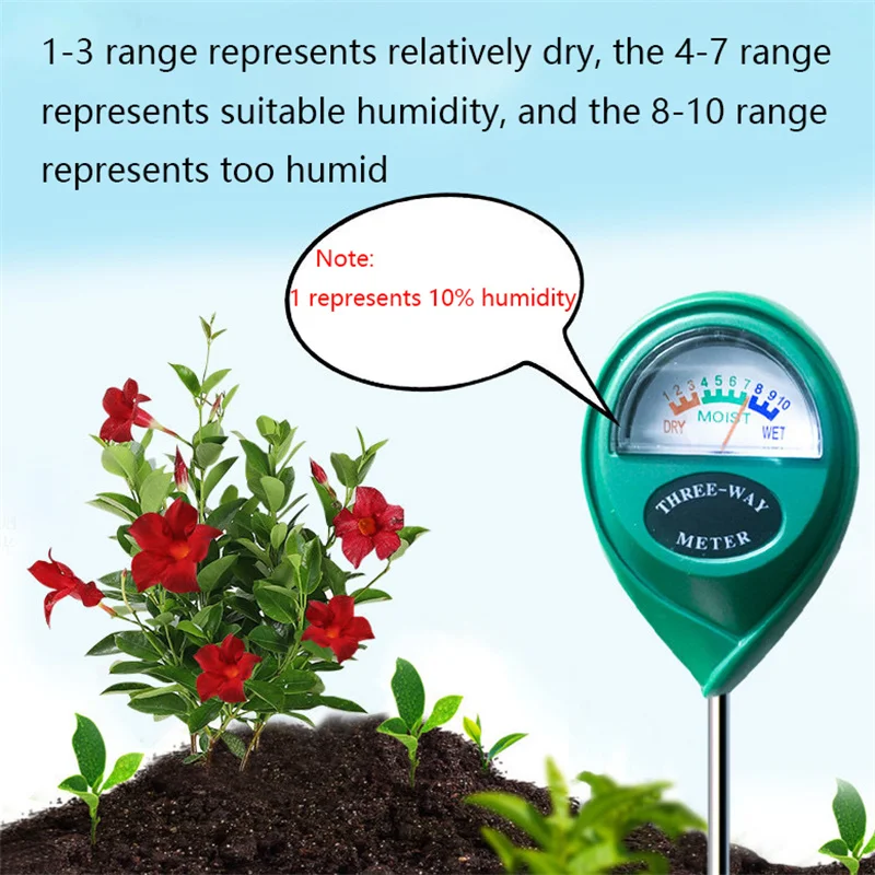 Soil Moisture Sensor Soil Dry Meter Wet Tester Metal Probe Gardening Intensity Measurement Analysis Outdoor Plant Hygrometer 1pc