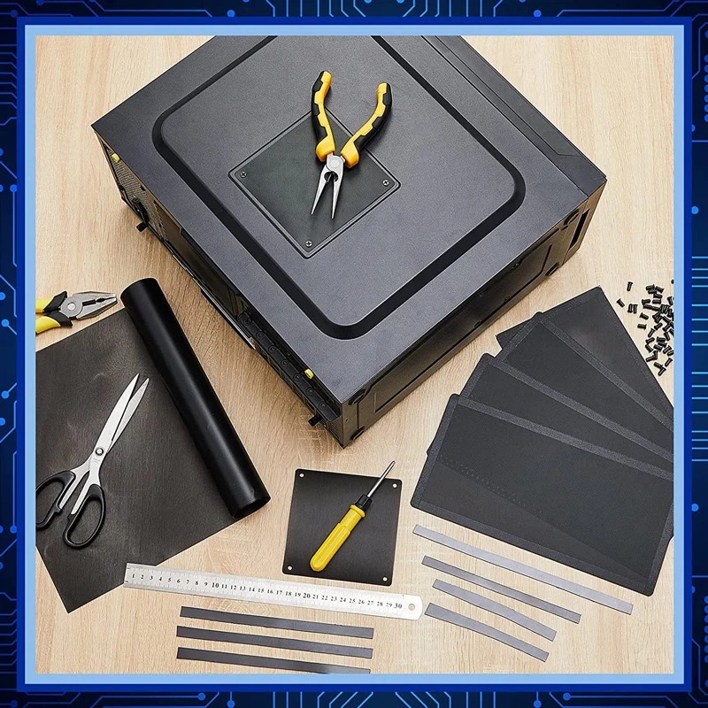 30X50CM 50X50CM Dustproof Computer Mesh PVC Net Cover Guard for Fan Cooler Case Chassis Dust Filter Network clean 0.3mm 6