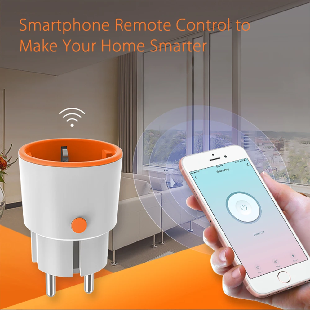 AUBESS Zigbee EU Smart Plug Smart Home Wireless Remote Control Power M