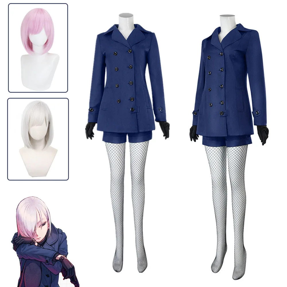 

Anime Spy X Family Fiona Frost Cosplay Costume Blue Suit Coat Loid Forger Assistant Twilight Women Outfit Halloween Carnival Cos