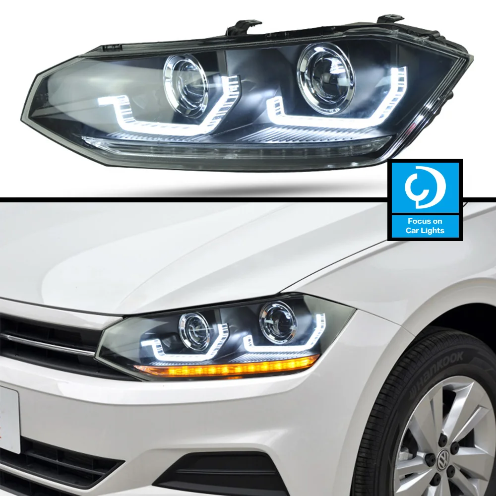 Car Front Headlight For Vw Polo Gti Tsi 2019-2022 Fiesta Led Headlamp Styling Turn Signal Lens Automotive - Car Headlight Assembly - AliExpress