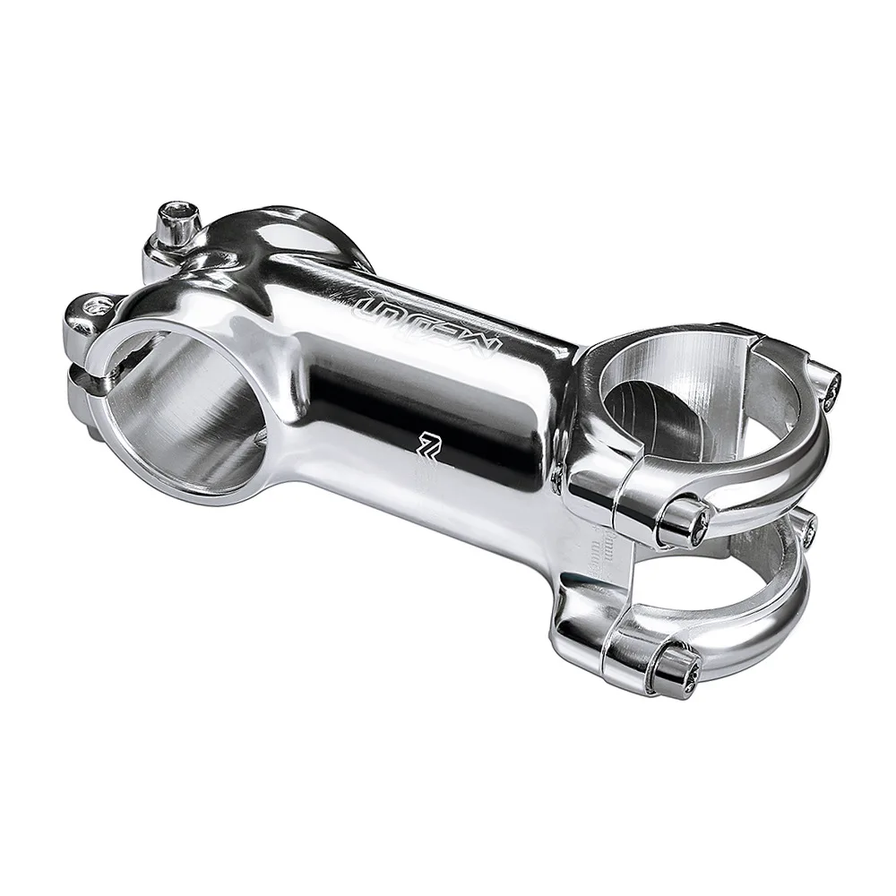 Touring Bike Stem Aluminum Alloy Silver Polished Stem 31.8*60/80mm Riser 28.6mm Equipped with Mountain Bike Stem Accessories