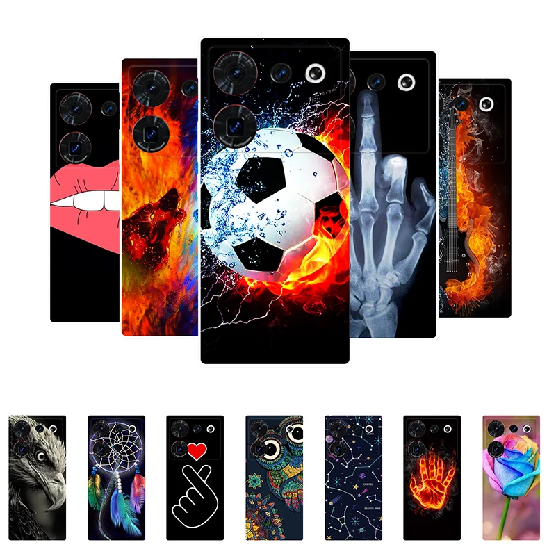 Per Nubia Z50 Ultra Case Football Soft Custodie Posteriori In Silicone Per Zte Nubia Z50 Ultra Nx712J Cover Per Telefono Z50Ultra Etui Fundas