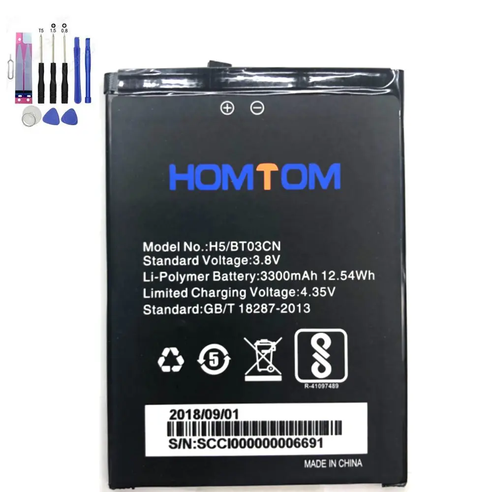 

Аккумулятор 3,8 в 3300 мАч Втч для HOMTOM H5 BT03CN H5/BT03CN фотоаккумулятор + Инструменты