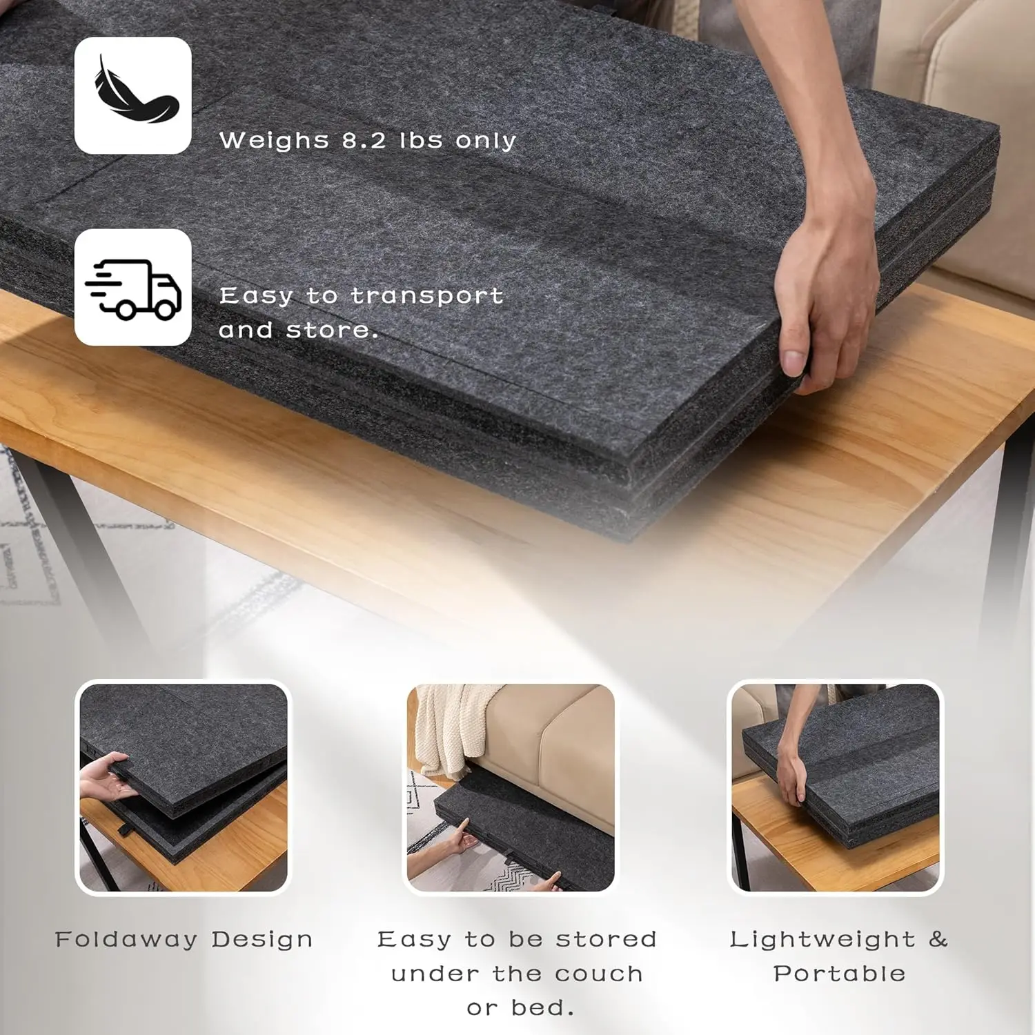 🧩 7-Piece Felt Puzzle Storage Tray Set – Foldable 6-Drawer Puzzle Table 3