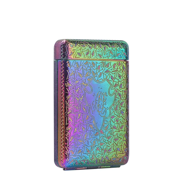 Exquisite Vintage Hand-Carved Metal Cigarette Case - Elegant Pocket Smoking Accessory