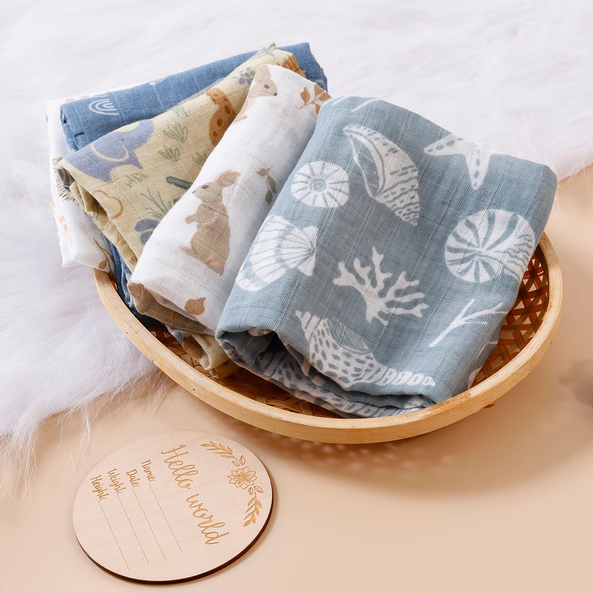 5-Pack Muslin Swaddle Cloths 2