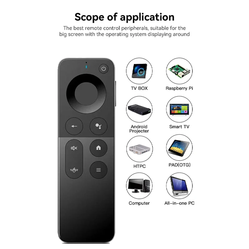 Télécommande air mouse vocale 4-en-1 sans fil pour android tv pc_voghion.com