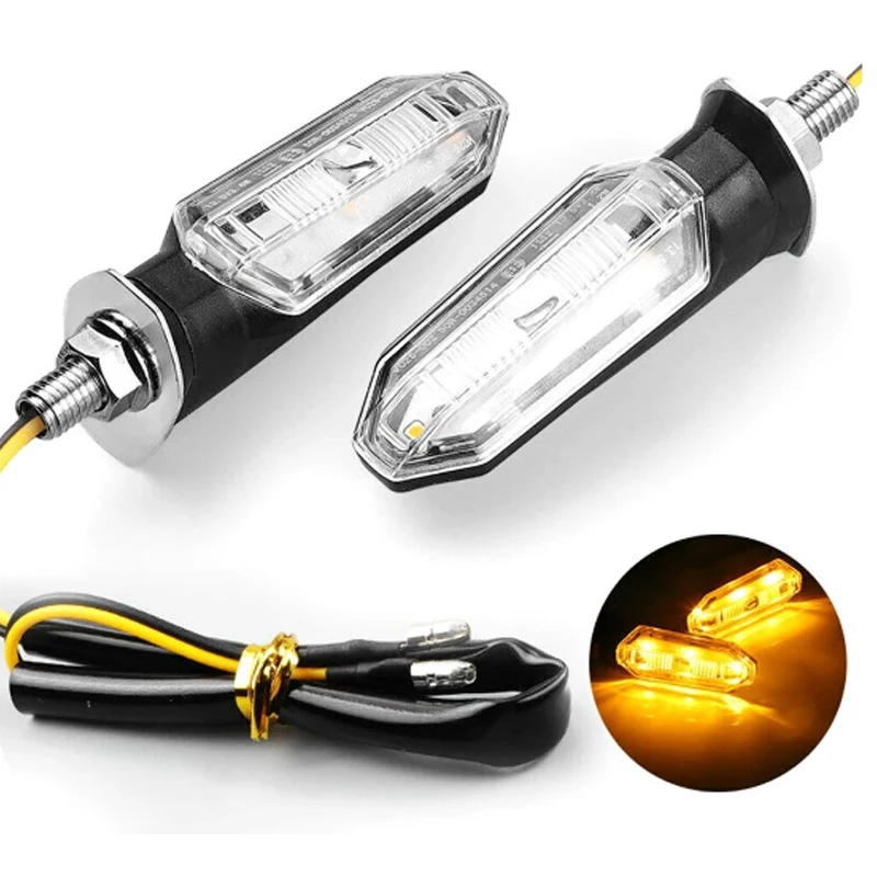 10Mm Motorfiets Richtingaanwijzers Flasher 3 Led Pijl Indicator Blinker Lamp Directionele Accessoires Voor Kawasaki Honda Yamaha