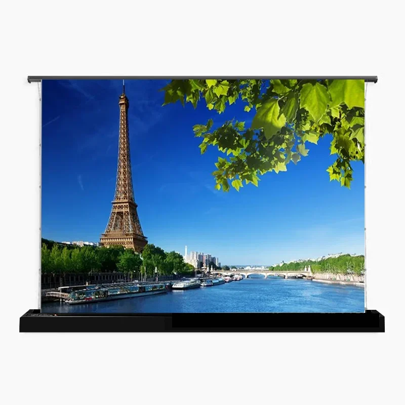 

16:9 ALR/CLR 120 Inch Electric Tab-Tension Floor Rising Screen For LT Long Throw Ambient Light Projector HD 4K Portable Screen