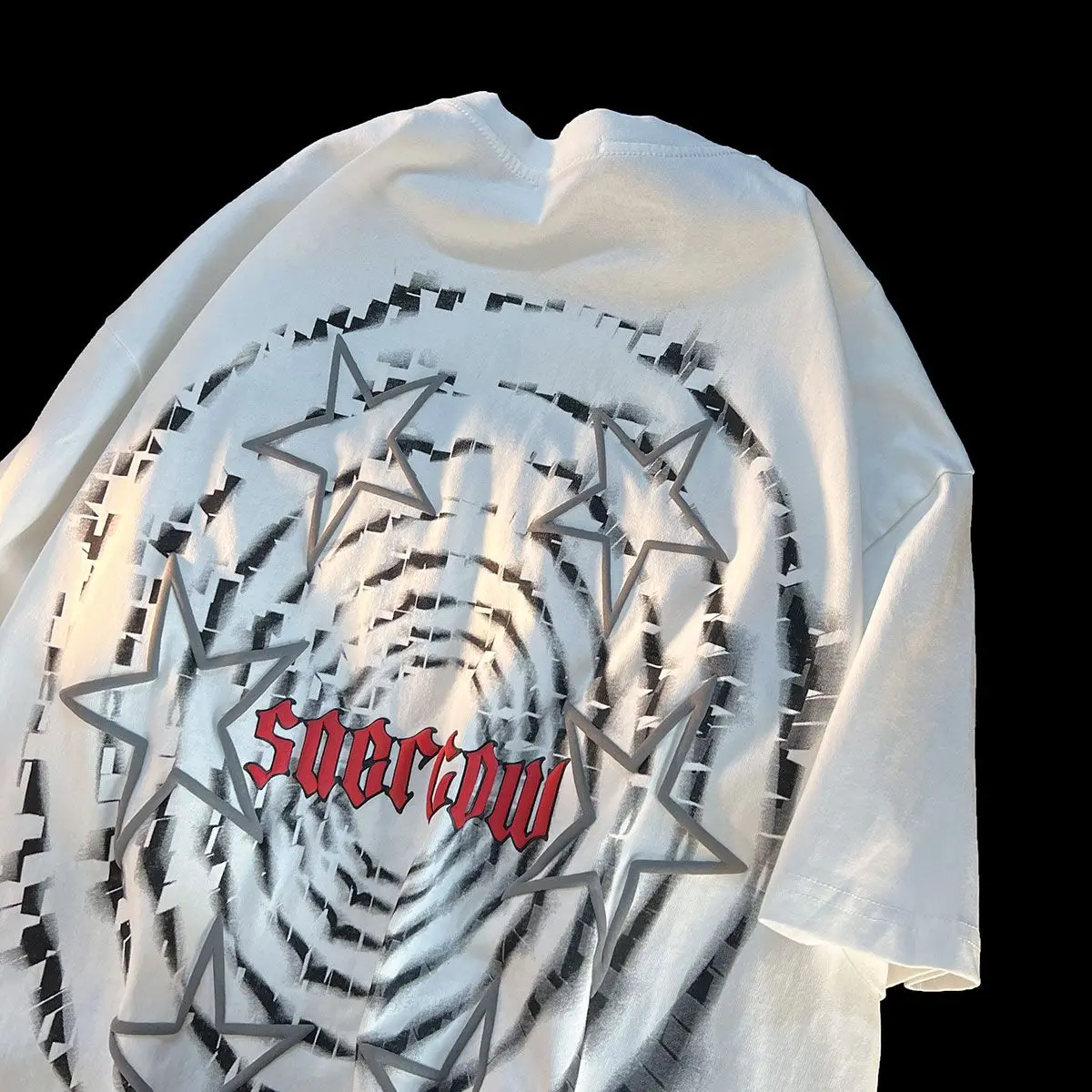 

American Vintage Letter Printing Short Sleeve T-shirt for Men and Women Spring New Couple Loose Versatile Cotton Half Sleeve