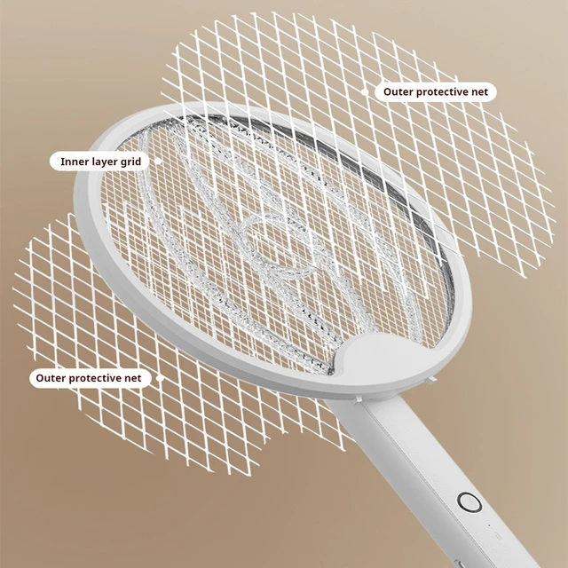 Foldable USB Charging Electric Mosquito Swatter Mosquito Killer Lamp With UV Light Handheld Insect Bug Zapper For Bedroom Summer 2