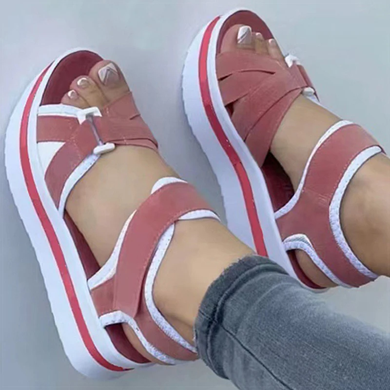 Women's Sandals Lightweight Heels Sandals Summer 2025 Soft Bottom Wedges Heeled Shoes Woman Platform Sandals Luxury Summer Shoes