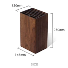  Removable Anti-mildew Walnut Universal Knife Stand Multifunctional Kitchen Wooden Block Storage Holder for Cutlery and Scissors 