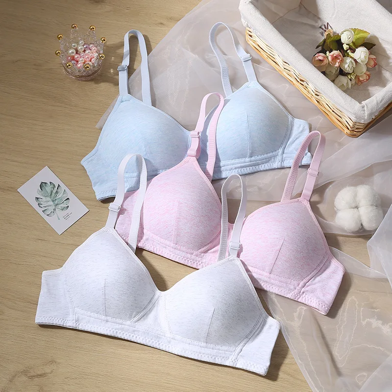 

Teenage Girl Underwear Puberty Young Girls Training Bras Solid Cotton Teens First Bra for Kids Teenagers Bras 12-18Y Lingerie