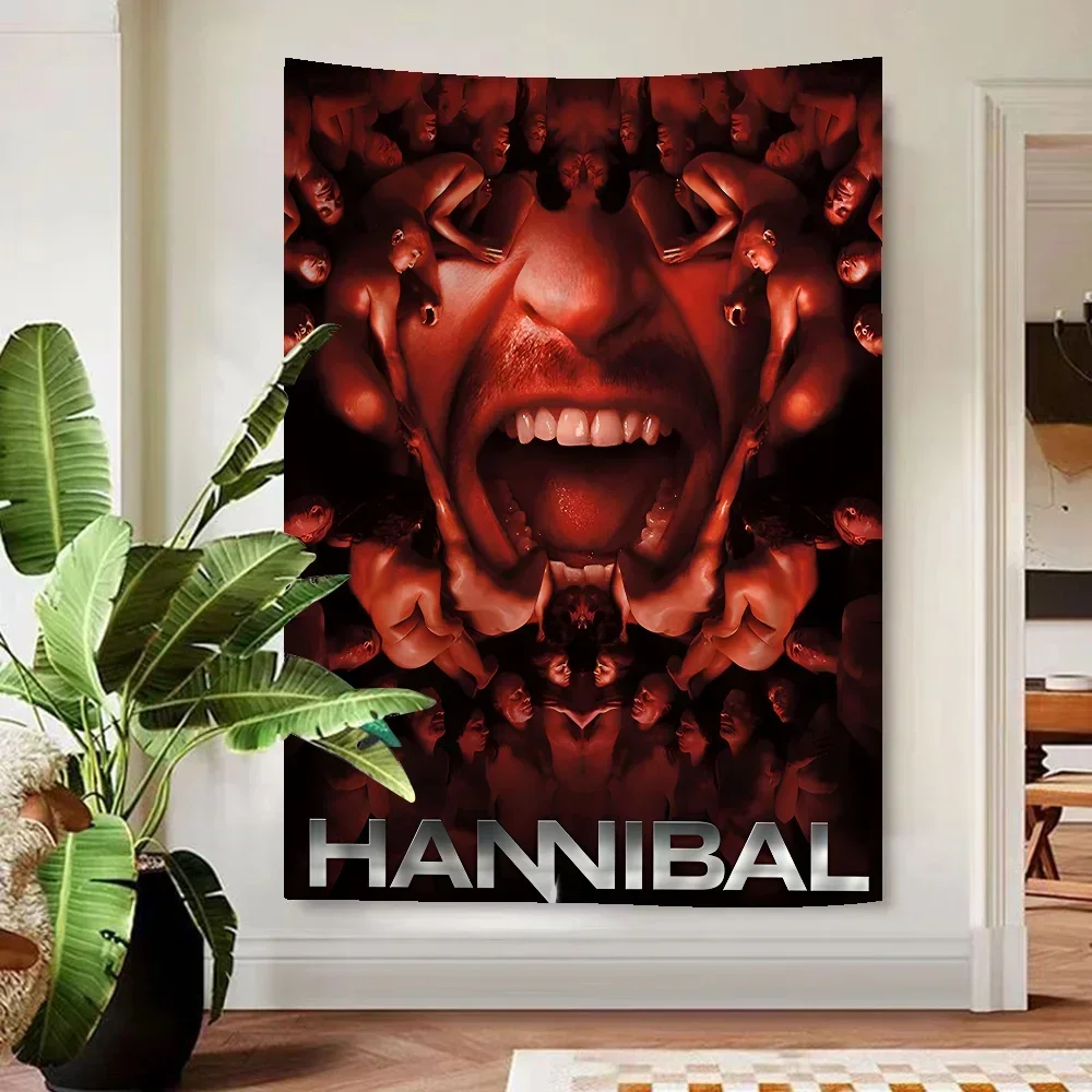 "Hannibal TV Series Hanging Tapestry for Home Decor, Unique Wall Blanket Art Decoration" Wall Tapestries Mandala Home Decor