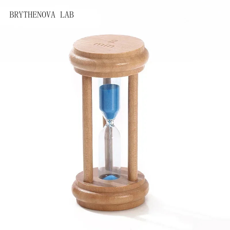 1개 5x5x10cm 나무 1/2/3분 모래시계 타이머 시간 측정용 창의적인 장식품 ..