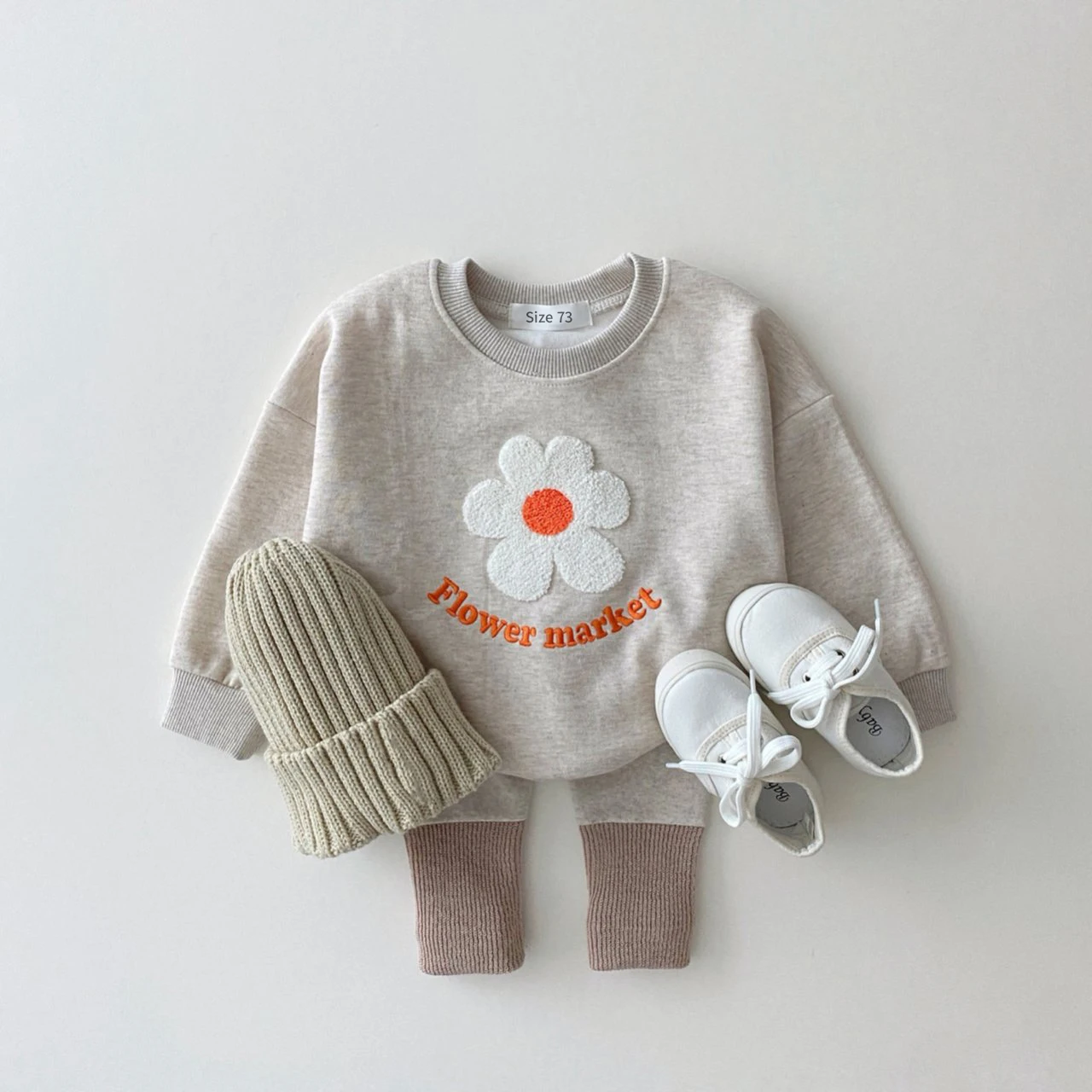 Fall Baby Girls Clothes Set Flower Letter Print Pullover Top+Pants Children Clothing Preschool Spring Newborn Baby Boys Clothing 3