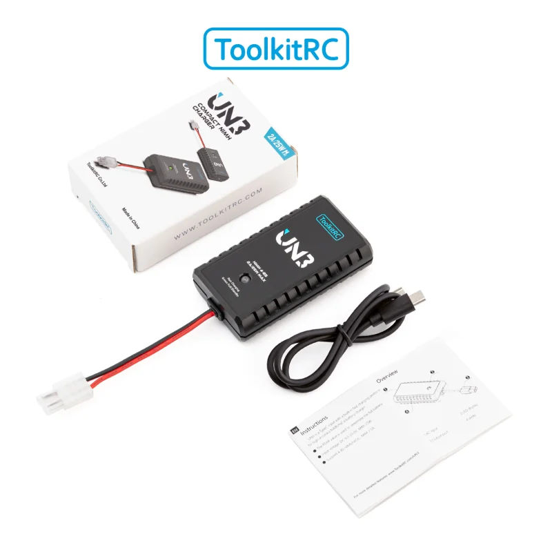 ToolkitRC U3 LiPo UN3 NiMh зарядное устройство 2A 25W USB-C балансный порт прямое зарядное устройство для моделей автомобилей, радиоуправляемых самолетов, аккумуляторов для дронов thumbnail 6