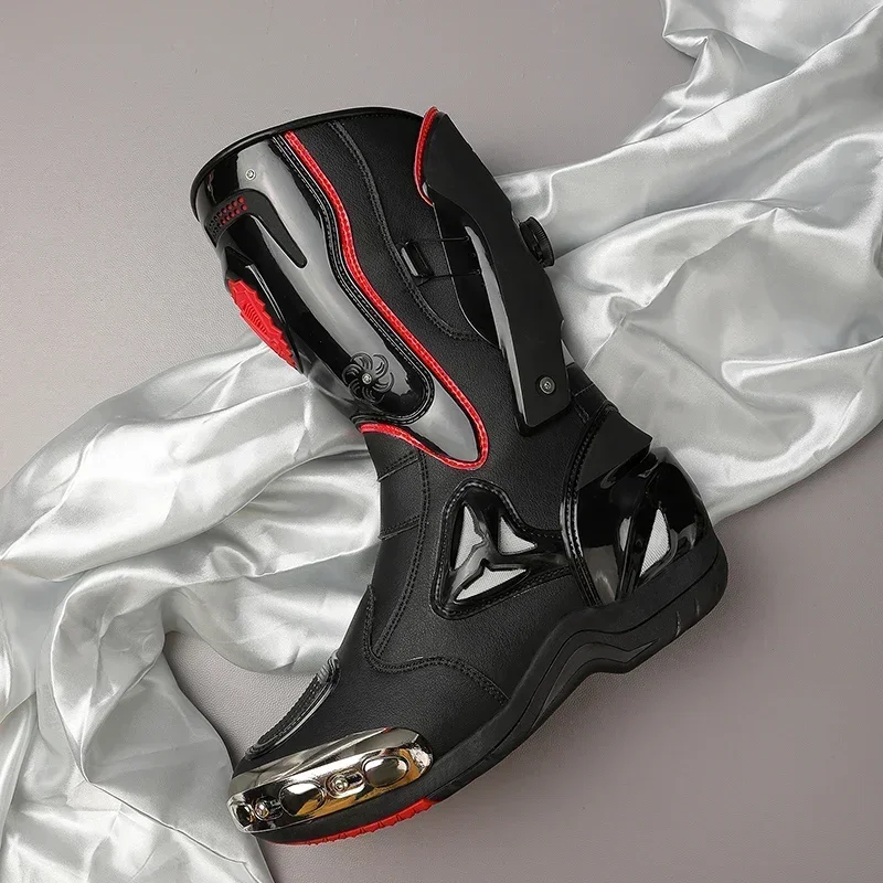 Motorcycle Racing Boots SIZE 39-47 for Biker Riding Protective Gear Shift Microfibe Leather