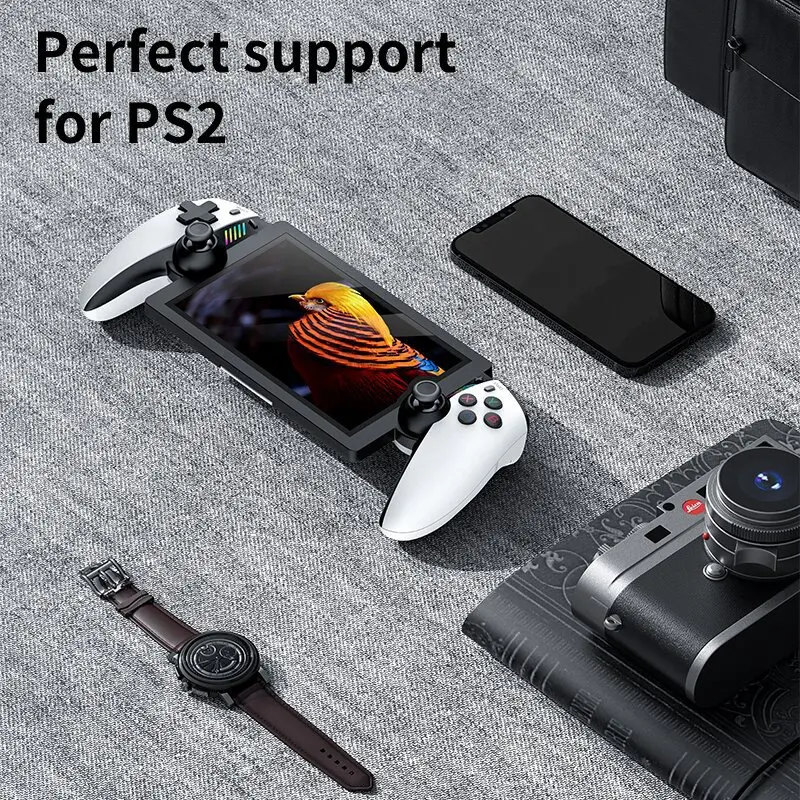 M28 Retro Handheld Game Console, 7.1 Inch LCD HD Screen 30+ Emulators,128G 4000mAh PS2 3D Dual Analog Stick God Of War_voghion.com