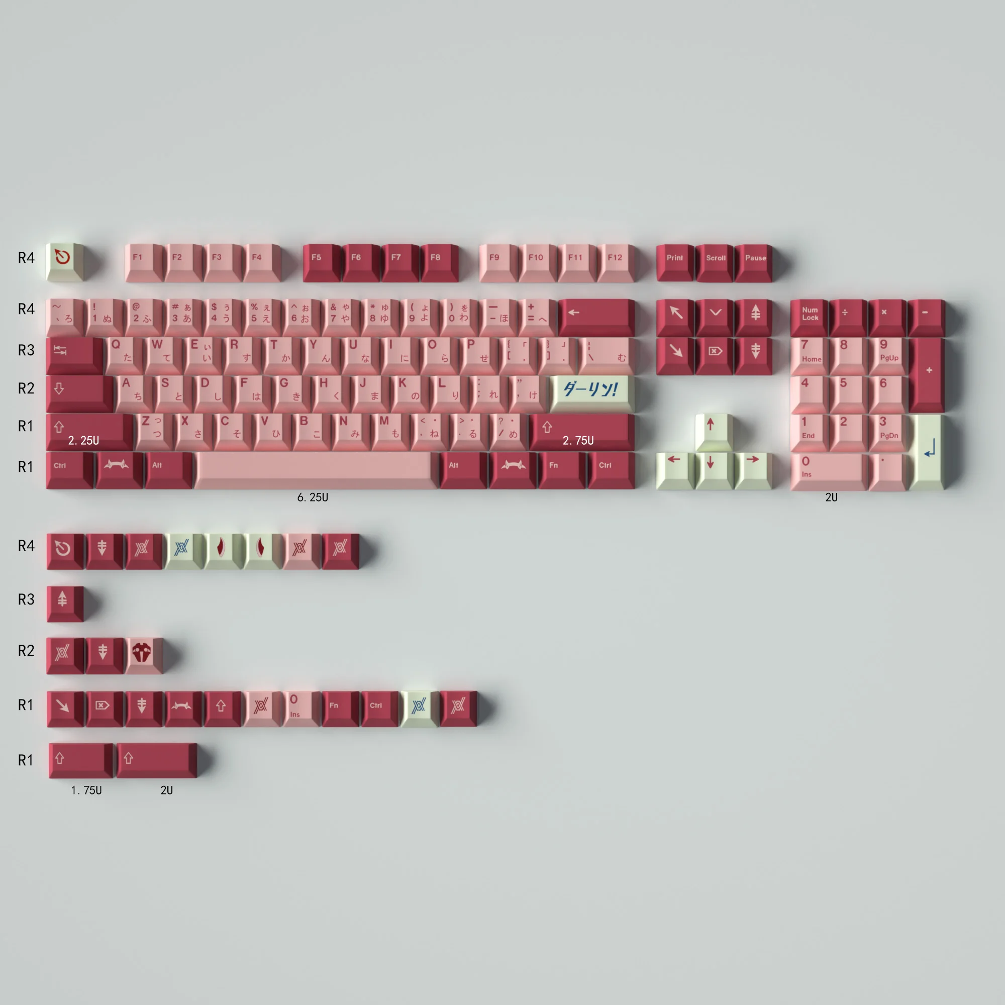 pbt grande conjunto keycap cereja perfil inglês keycaps para mx switch teclado mecânico gmk clones eva personalizado