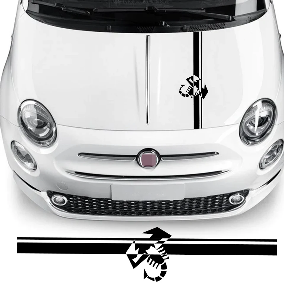 Auto Haube Abdeckung Styling Aufkleber Für Fiat Punto 500 Panda Abarth 595  Tipo Skorpion Decor Decals Vinyl Auto Tuning Zubehör - AliExpress