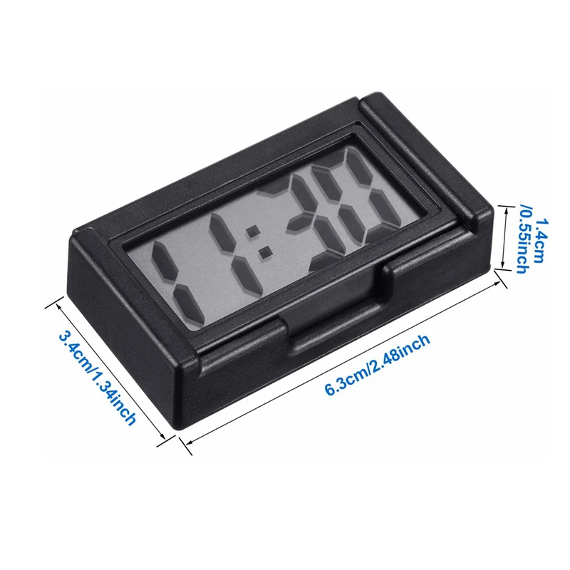 Mini Car Clock Auto Car Truck Dashboard Time Vehicle Self-Adhesive Bracket Vehicle Electronic Digital Clock