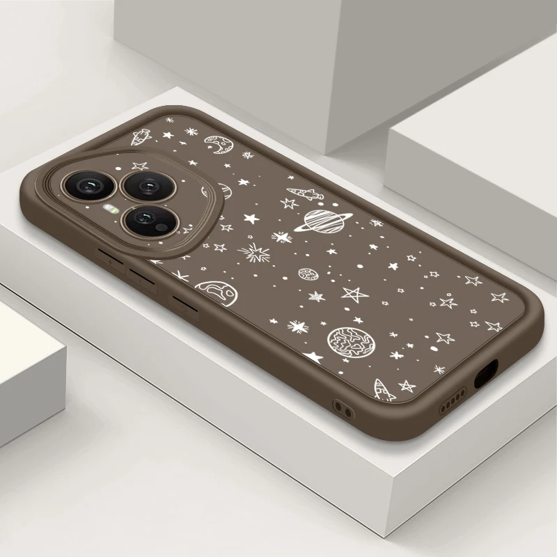 Star Moon Pattern Shockproof Soft TPU Silicone Phone Case – Stylish Protective Back Cover