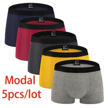 Boxer Homme Men Underwear Boxer 95% Modal Cotton Man UnderWear  Shorts Men Underpants men PantiesComfortable  Breathable Solid