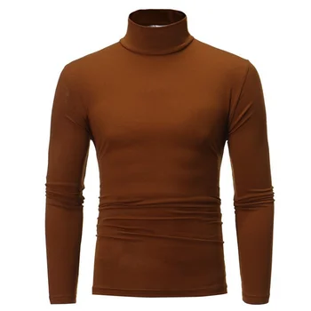 Thermal Underwear Tops Men Winter Clothes Thermal Shirt Autumn Men's Winter Tights High Neck Thin Slim Fit Long Sleeve T-shirt 7