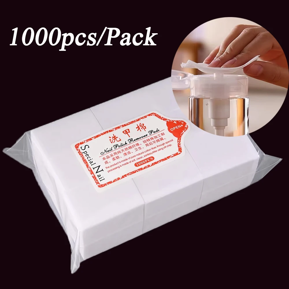 Nail Polish Remover Nail Gel Remover Nail Polish Remover Wipes Nail Cotton Pads Disposable Nail Pads 1000pcs/Lot Nail Polish Remover Wipes Cotton Pads 5Color Lint-Free Wipes Cotton Fiber Tissue Nail Cleaner Manicure Tool