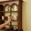 Vintage American Wooden Cup Holder Wall-Mounted Display Rack for Collectibles Solid Wood Cup Rack for Kitchen or Bar 5
