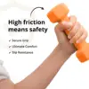 Set of 2 10 lb Dumbbells with Anti Slip Anti roll Shape (Orange)