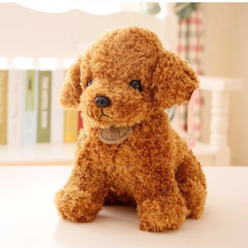 Lovely Curly Hair Teddy Dog Plush Toys Lucky Simulation Teddy Dolls Stuffed Soft  Animal Toy Kids Birthday Gifts