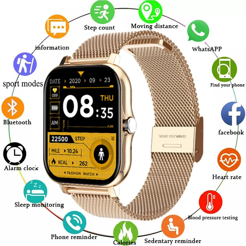 Y13 Smart Watch Men Blood Pressure Smartwatch Impermeabile Donna Cardiofrequenzimetro Fitness Tracker Watch Sport Per Android Ios
