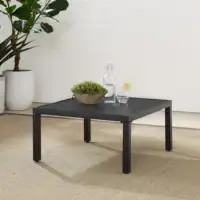Piermont Modern Metal Outdoor Sectional Coffee Table in Black Sleek and simple UV and rust resistant  Metal (steel) 100% 1