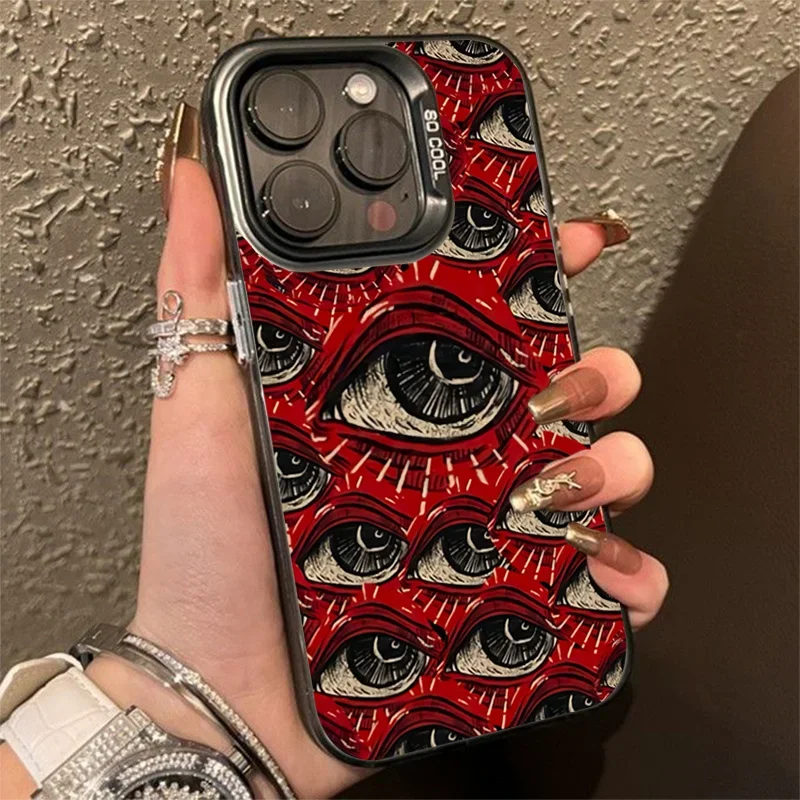 Spooky Scary Red Eye Laser Anti-Fall Phone Case