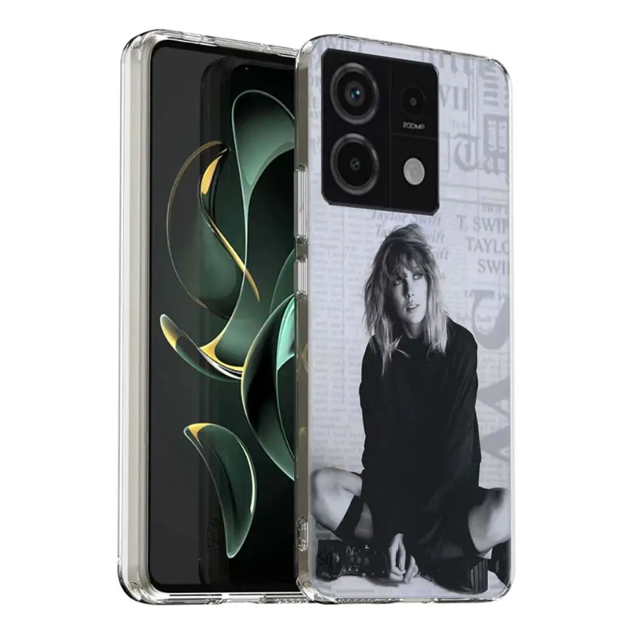 thumbnail image 1 of Funda transparente T-Taylors S-Swifts para Redmi Note 13 12 Pro+ Plus 5G 12S 12 12C 10 10A 10C 9 9A 9C 9T 8 8A K70 K60 K20 Coque Ca, 1 of 5